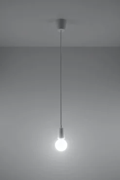 Sollux Retro Hängelampe Weiß verstellbar bis 90cm NESSA Küche< Wohnzimmerlampen|Retro Lampen