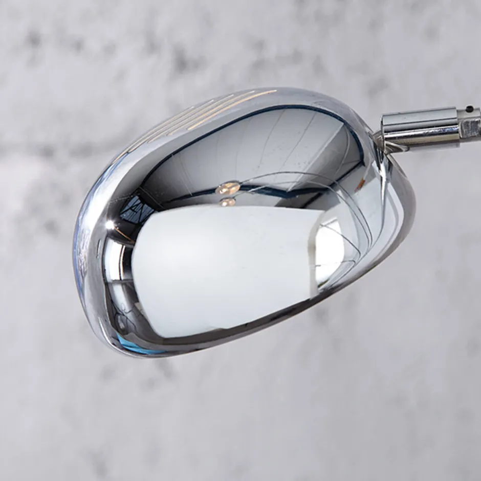 Invicta Interior Retro Lampe Designerleuchte 200cm flexibel Silber< Kugellampen|Retro Lampen