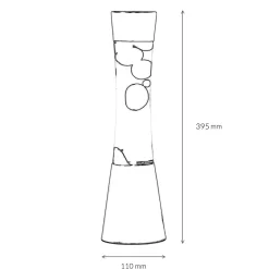 Retro Lampen|Lavalampen*Easylight Retro Lavalampe Blau Grün 39cm stimmungsvoll SANDRO