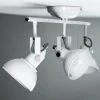 Deckenleuchten|Flurlampen*Trio Reality Retro Strahler schwenkbar Weiß 3-flmg E14 GINA