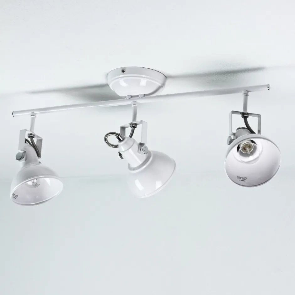Deckenleuchten|Flurlampen*Trio Reality Retro Strahler schwenkbar Weiß 3-flmg E14 GINA