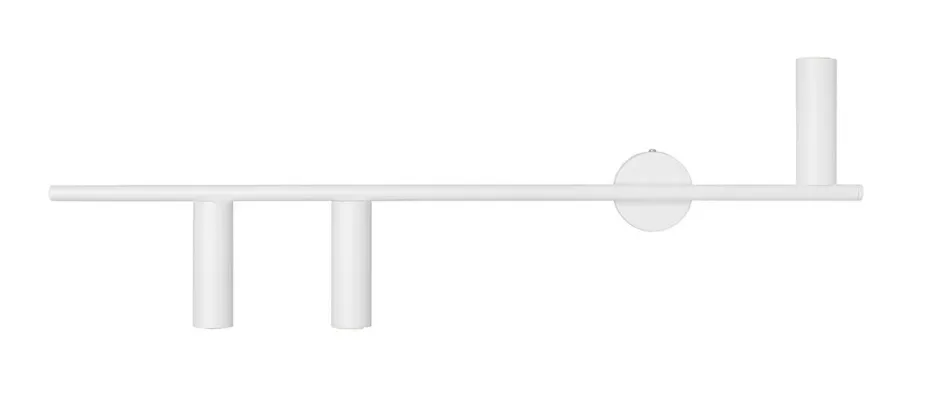 Wandleuchten|Badezimmer Lampe*ALDEX Retro Wandlampe Metall Weiß 3-flammig GU10 aus Metall