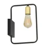 Emibig Retro Wandleuchte Schwarz Gold für E27 Metall Wandlampe< Wandleuchten|Flurlampen
