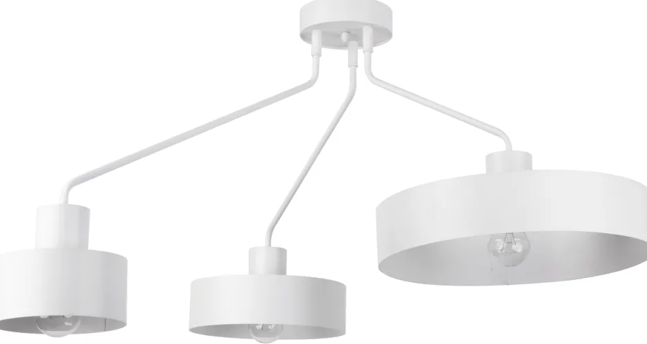 Sigma Riesige Deckenleuchte Weiß Metall L:111 cm Retro Design< Deckenleuchten|Wohnzimmerlampen