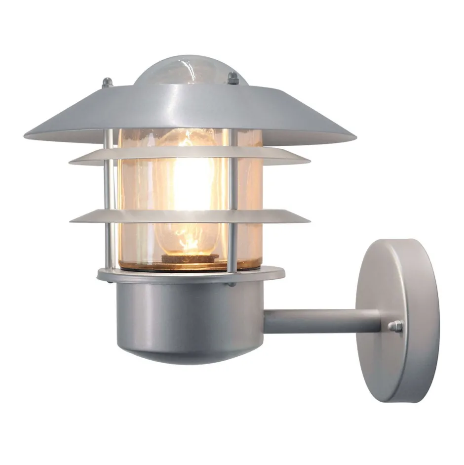 Elstead Robuste Wandleuchte RIVER in Silber Maritim IP44< Rustikale Lampen|Metall Lampen