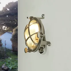 Lido Rostfreie Schiffslampe SERIFOS Messing Riffelglas< Rustikale Lampen|Metall Lampen