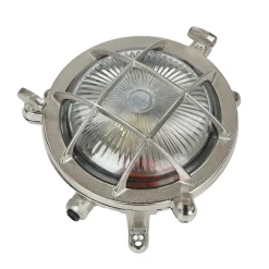 Lido Rostfreie Schiffslampe SERIFOS Messing Riffelglas< Rustikale Lampen|Metall Lampen