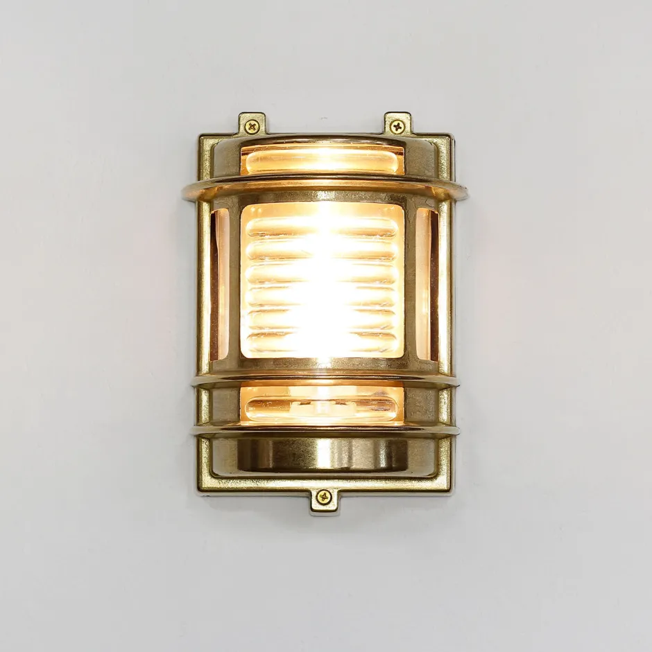 Lido Rostfreie Wandleuchte Außen Echt-Messing GRACIA< Metall Lampen|Messinglampen