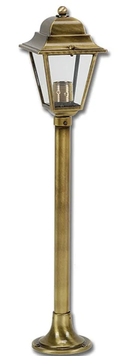 Lido Rostfreie Wegbeleuchtung Garten Messing H:86cm< Rustikale Lampen|Messinglampen