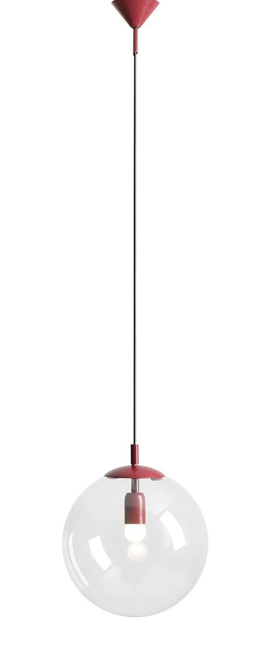 ALDEX Rote Pendelleuchte Glas Kugel rund Ø30 cm E27 dekorativ< Hängelampen|Bürolampen