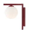 Wandleuchten|Badezimmer Lampe*ALDEX Rote Wandleuchte Glas Metall Kugel T:24 cm blendarm