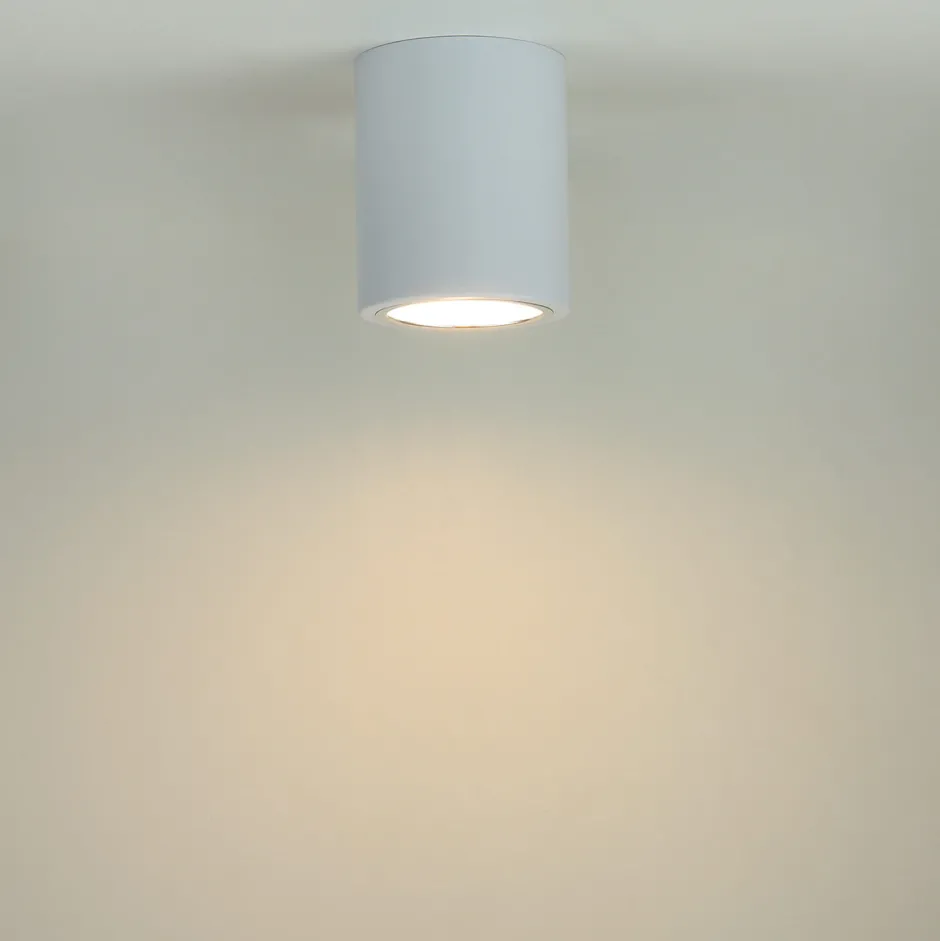 Bauhaus Lampen|Moderne Lampen*Luminex Runde Bauhaus Deckenleuchte Deckenlampe für die Küche in Weiß