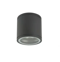 SU-MA Runde Deckenlampe außen IP54 Ø9 cm Anthrazit GU10< Metall Lampen|Feuchtraumleuchten