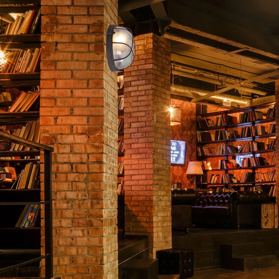 Deckenleuchten|Badezimmer Lampe*Steinhauer Runde Deckenlampe Braun Riffelglas Metall E27 Bullauge