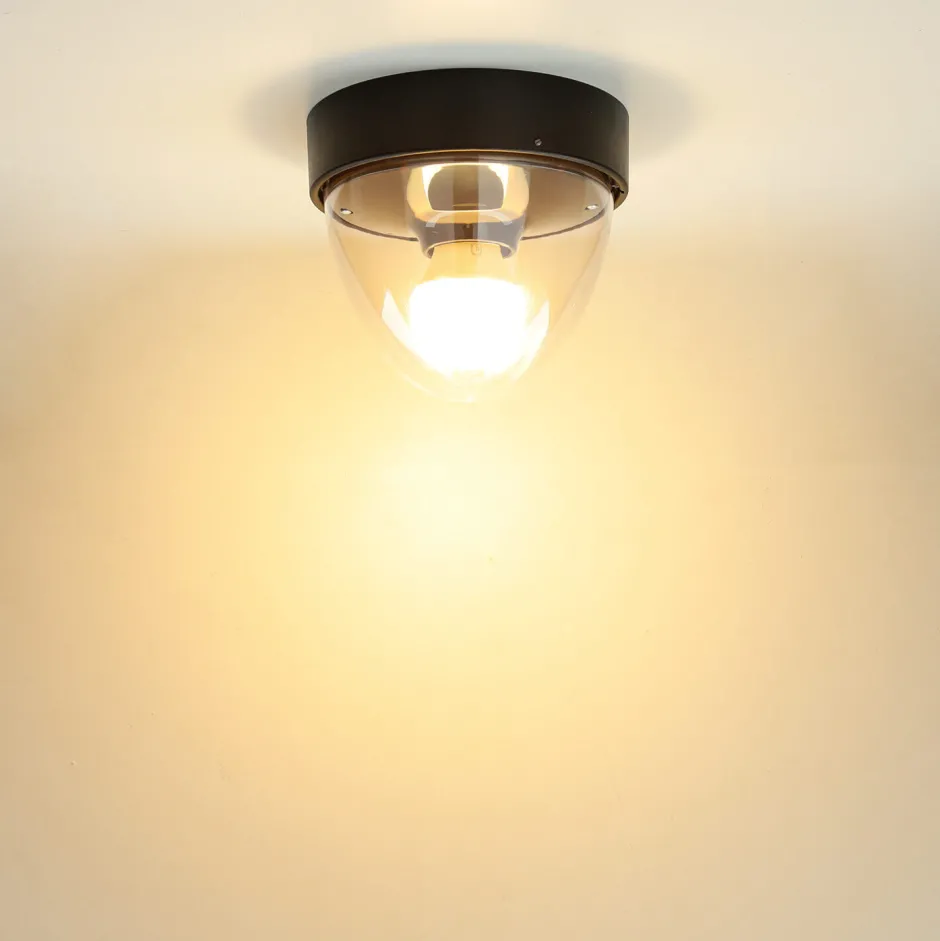 Nowodvorski Runde Deckenlampe Schwarz Ø18cm klein IP44 Modern MAIRA< Moderne Lampen|Feuchtraumleuchten