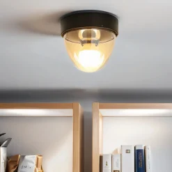Nowodvorski Runde Deckenlampe Schwarz Ø18cm klein IP44 Modern MAIRA< Moderne Lampen|Feuchtraumleuchten