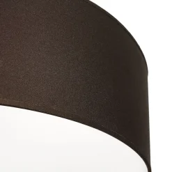 Duolla Runde Deckenlampe Stoff Ø50cm Braun blendarm< Deckenleuchten|Flurlampen