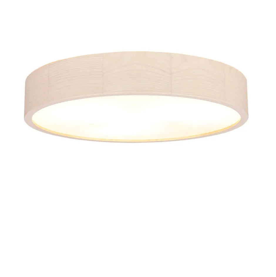 Holzlampen|Moderne Lampen*Lamkur Runde Deckenleuchte ARBARO Holz Modern Wohnzimmer