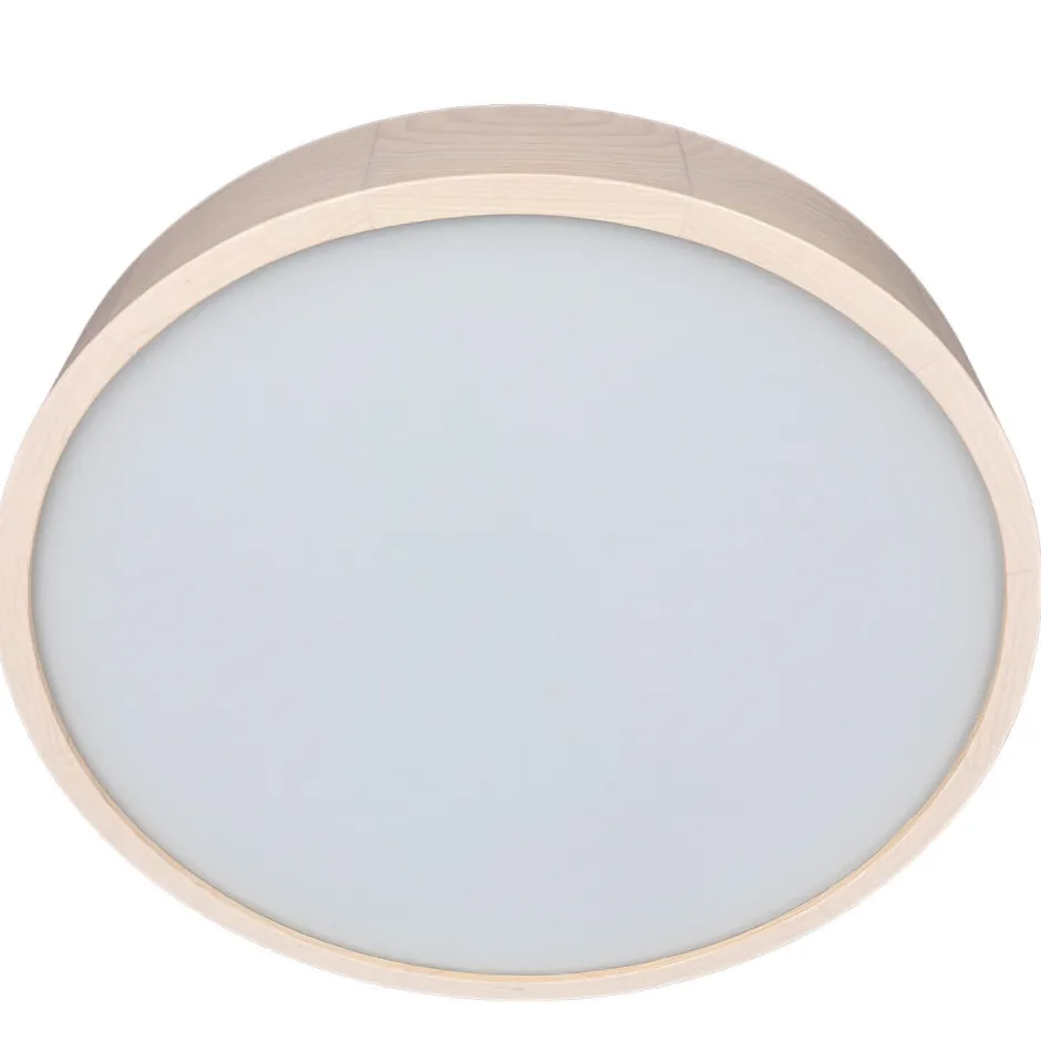 Holzlampen|Moderne Lampen*Lamkur Runde Deckenleuchte ARBARO Holz Modern Wohnzimmer