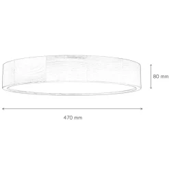 Holzlampen|Moderne Lampen*Lamkur Runde Deckenleuchte ARBARO Holz Modern Wohnzimmer