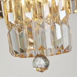 Deckenleuchten|Metall Lampen*Searchlight Runde Deckenleuchte IP44 Glas Metall Ø34 cm in Messing