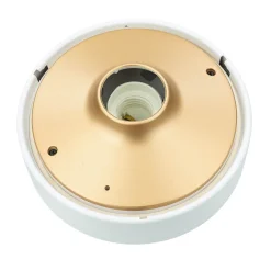 Nowodvorski Runde Deckenleuchte Weiß Gold klein Ø18cm IP44 Modern< Wohnzimmerlampen|Moderne Lampen