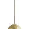 Hängelampen|Esszimmer Lampen*Sigma Runde Hängelampe Gold Metall Ø35 cm E27 bis 0,9 m
