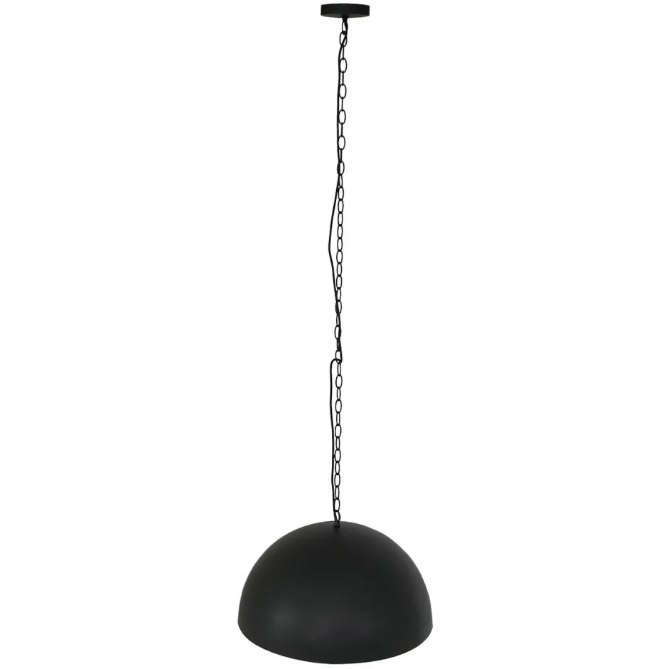 Steinhauer Runde Hängelampe Metall in Schwarz Gold 50 cm Modern< Hängelampen|Bürolampen