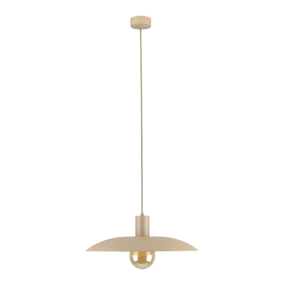 Hängelampen|Bürolampen*TK Lighting Runde Hängelampe Metall Sandgrau Ø41 cm E27 Loft