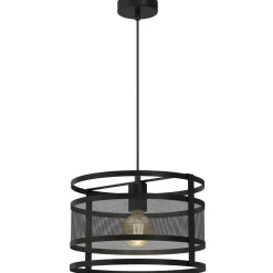 Hängelampen|Bürolampen*Luminex Runde Hängelampe Metall Schwarz Ø30 cm Loft stylisch