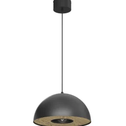 Luminex Runde Hängelampe Metallschirm Schwarz Ø35 cm E27 Loft< Hängelampen|Bürolampen