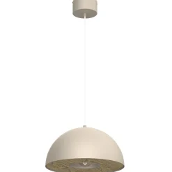 Hängelampen|Bürolampen*Luminex Runde Hängelampe Metallschirm Beige Ø35 cm E27 Loft