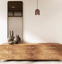 Hängelampen|Bürolampen*Belis Runde Hängelampe Schwarz Braun E27 Ø11 cm Loft