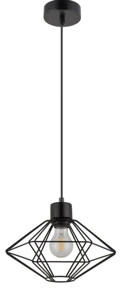 Vintage Lampen|Designerlampen*Sigma Runde Hängelampe Schwarz Metall E27 Ø28 cm stylisch