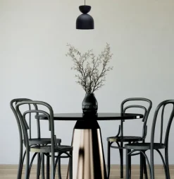 Belis Runde Hängelampe Schwarz Metall E27 Ø17 cm Zeitlos< Hängelampen|Bürolampen