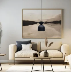 Belis Runde Hängelampe Schwarz Metall E27 Ø17 cm Zeitlos< Hängelampen|Bürolampen