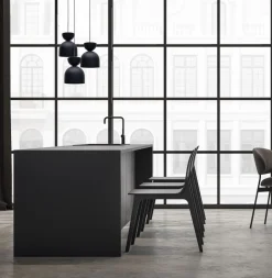 Belis Runde Hängelampe Schwarz Metall E27 Ø17 cm Zeitlos< Hängelampen|Bürolampen