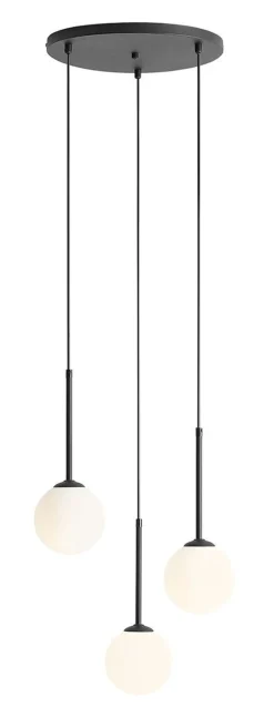 ALDEX Runde Hängelampe Schwarz Weiß 3-flammig E14 Ø44 cm< Hängelampen|Bürolampen