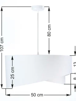 BPS Koncept runde Hängelampe Weiß Silber Stoff Esstisch< Moderne Lampen|Wohnzimmerlampen