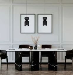 Belis Runde Hängeleuchte Schwarz Metall Ø11 cm Minimalistisch< Hängelampen|Bürolampen