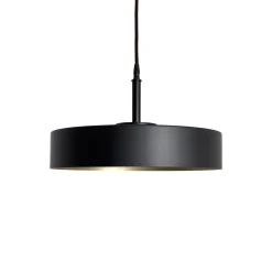 Giovanni Battista Runde Hängeleuchte Schwarz Gold E27 Ø 40 cm Messing Eisen< Hängelampen|Feuchtraumleuchten