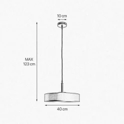 Giovanni Battista Runde Hängeleuchte Schwarz Gold E27 Ø 40 cm Messing Eisen< Hängelampen|Feuchtraumleuchten