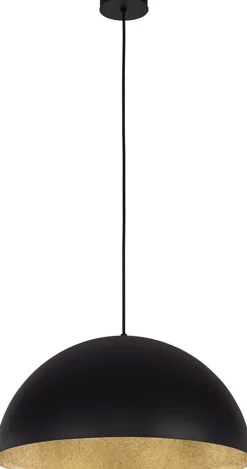 Sigma Runde Hängeleuchte Schwarz Gold Ferra< Hängelampen|Esszimmer Lampen