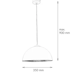 Sigma Runde Hängeleuchte Weiß Gold Ferra< Hängelampen|Esszimmer Lampen