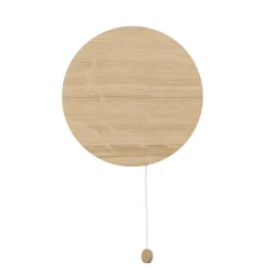 Wandleuchten|Flurlampen*Nowodvorski Runde Holz Wandlampe mit Schalter flach Modern