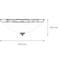 Deckenleuchten|Flurlampen*Easylight Runde Jugendstil Deckenleuchte ELISETT