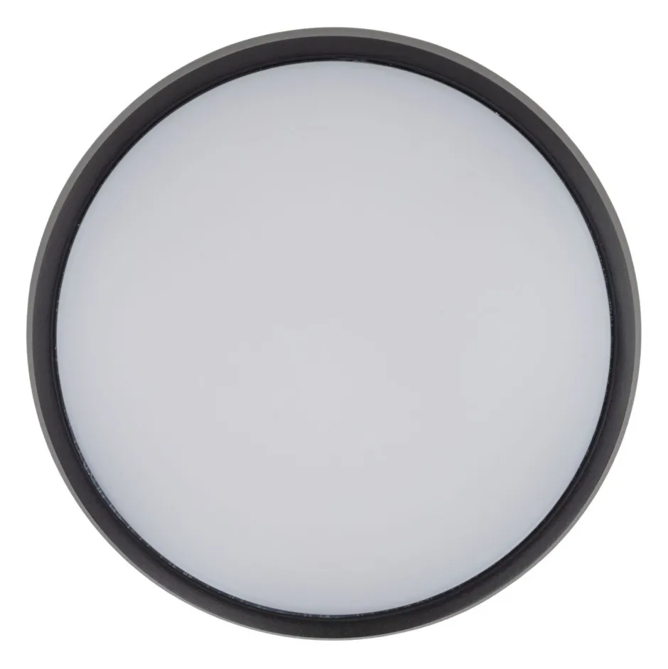 Metall Lampen|Feuchtraumleuchten*TK Lighting Runde LED Außenwandleuchte IP54 Aluminium Schwarz 18 W