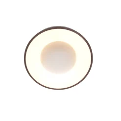 Steinhauer Runde LED Deckenlampe in Bronze Weiß Ø30 cm stilvoll< Deckenleuchten|Led Lampen