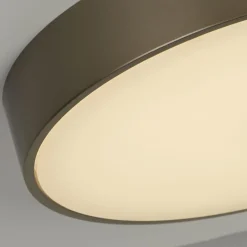 Deckenleuchten|Led Lampen*Searchlight Runde LED Deckenlampe in Bronze Metall B:25 cm 676 lm