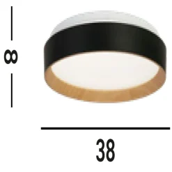 Searchlight Runde LED Deckenlampe Metall mit Fernbedienung dimmbar< Flurlampen|Wohnzimmerlampen